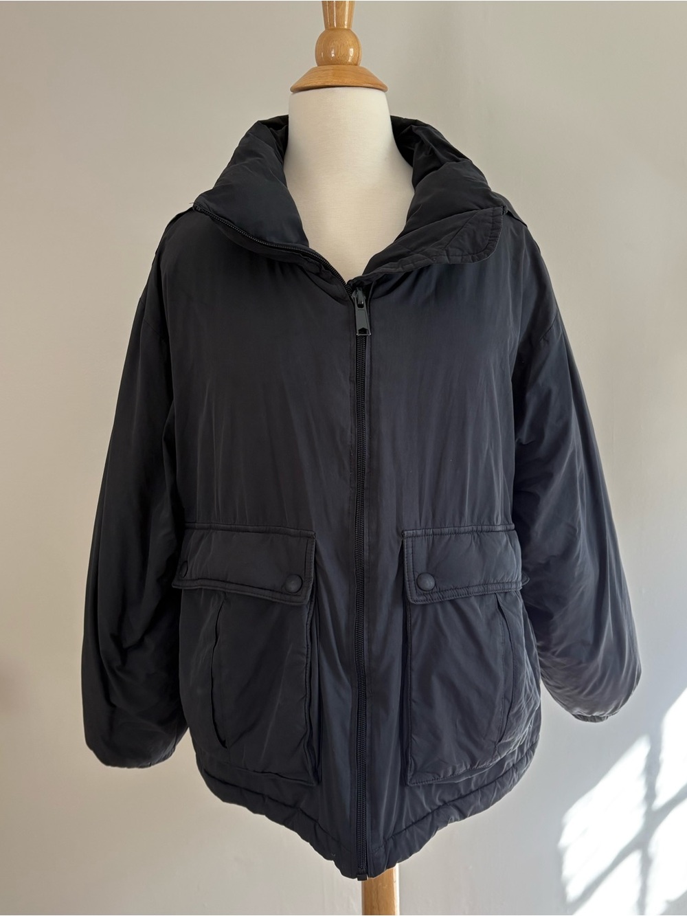 We the Free Duvet Oversized Bomber Puffer Jacket | Black | Size S | Free People